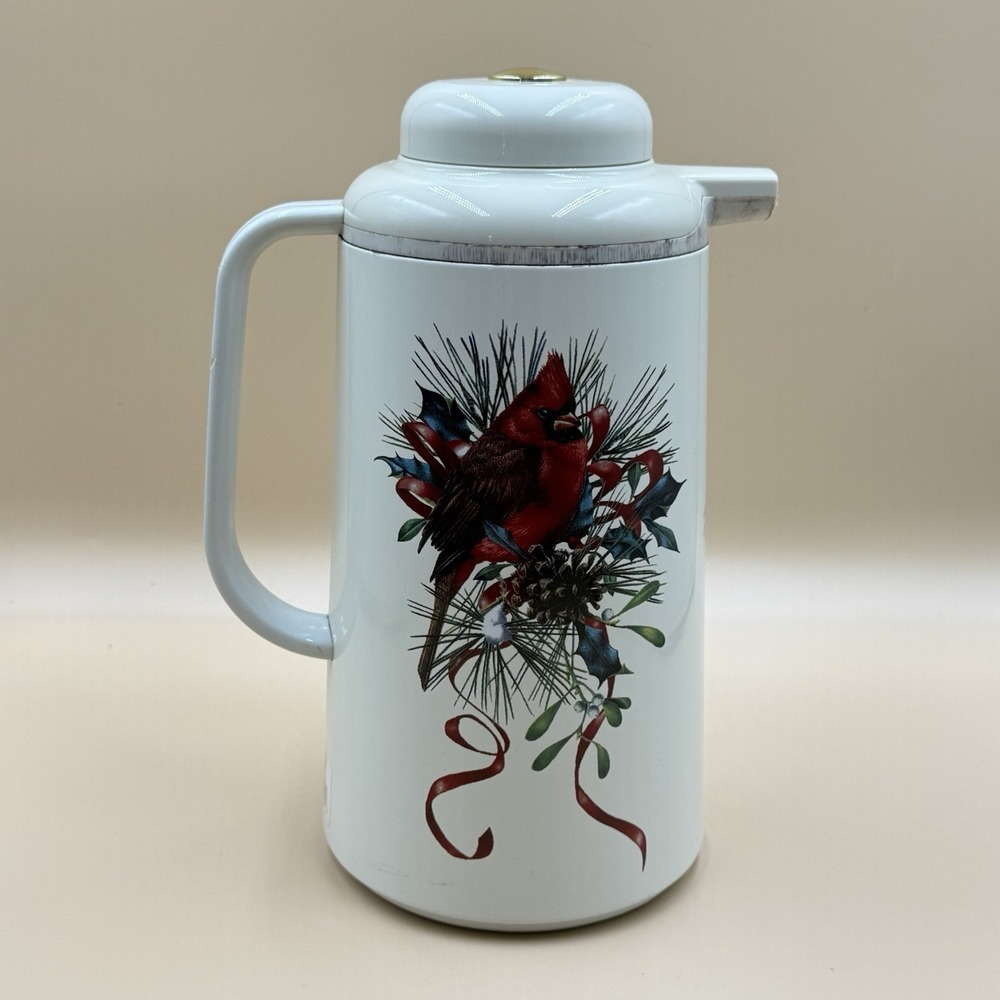 Lenox Cardinals Winter Greetings Thermal Carafe Thermos Hot Cold White 6052567